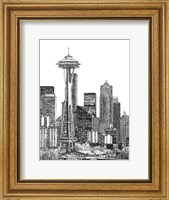 B&W Us Cityscape-Seattle Fine Art Print