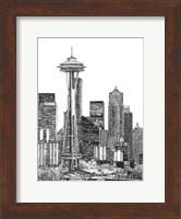 B&W Us Cityscape-Seattle Fine Art Print