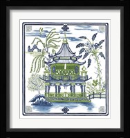 Pagoda Visit I Framed Print