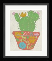 Happy Cactus I Framed Print