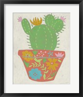 Happy Cactus I Framed Print