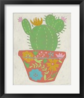Happy Cactus I Framed Print