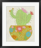 Happy Cactus II Framed Print