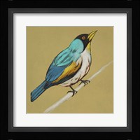 Winged Sketch II on Ochre Framed Print