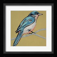 Winged Sketch IV on Ochre Framed Print