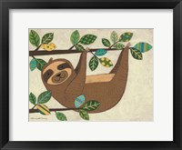 Hanging Sloth Framed Print
