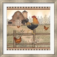 Rustic Farm Rooster Fine Art Print