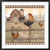 Rustic Farm Rooster Fine Art Print