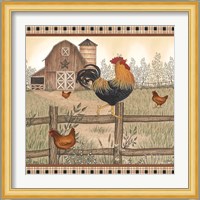 Rustic Farm Rooster Fine Art Print