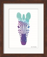 Violet and Teal Zebra Fine Art Print