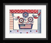 Patriotic Birds and Flowers Fine Art Print