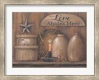 Love Abides Here Shelf Fine Art Print