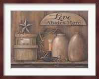 Love Abides Here Shelf Fine Art Print