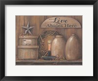 Love Abides Here Shelf Fine Art Print