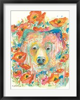 Bear and Poppies Fine Art Print