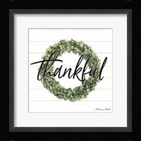 Thankful Boxwood Wreath Fine Art Print