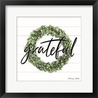 Grateful Boxwood Wreath Framed Print
