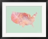 Marble USA Map Fine Art Print