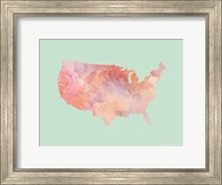 Marble USA Map Fine Art Print
