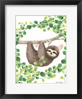 Hanging Around Sloth II Framed Print