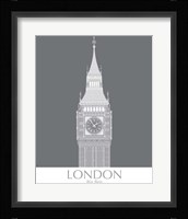 London Big Ben Monochrome Framed Print