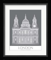 London St Pauls Monochrome Framed Print