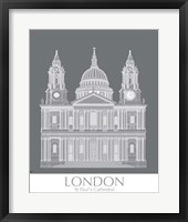 London St Pauls Monochrome Framed Print