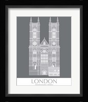 London Westminster Abbey Monochrome Framed Print
