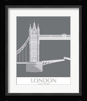 London Tower Bridge Monochrome Framed Print