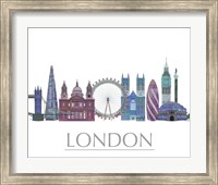 London Skyline Coloured Buildings Fine Art Print