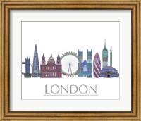 London Skyline Coloured Buildings Fine Art Print