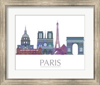 Paris Skyline Coloured Buildings Fine Art Print