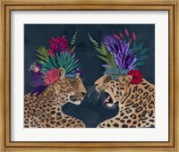 Hot House Leopards, Pair, Dark Fine Art Print