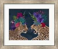 Hot House Leopards, Pair, Dark Fine Art Print