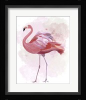 Fluffy Flamingo 1 Framed Print
