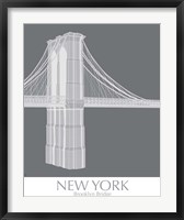 New York Brooklyn Bridge Monochrome Fine Art Print