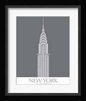 New York Chrysler Building Monochrome Framed Print