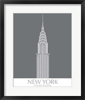 New York Chrysler Building Monochrome Framed Print