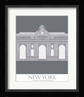 New York Grand Central Monochrome Framed Print
