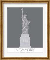 New York Statue of Liberty Monochrome Fine Art Print