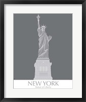 New York Statue of Liberty Monochrome Fine Art Print