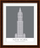 New York Woolworth Building Monochrome Fine Art Print