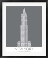 New York Woolworth Building Monochrome Fine Art Print
