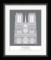 Paris Notre Dame Monochrome Framed Print