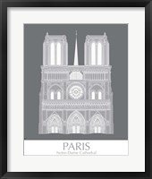 Paris Notre Dame Monochrome Framed Print