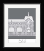 Paris Musee Dorsay Monochrome Framed Print