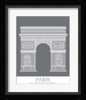 Paris Arc De Triomph Monochrome Framed Print