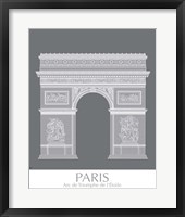 Paris Arc De Triomph Monochrome Framed Print