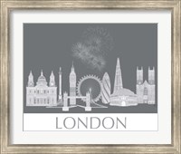 London Skyline Monochrome Fine Art Print