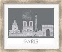 Paris Skyline Monochrome Fine Art Print